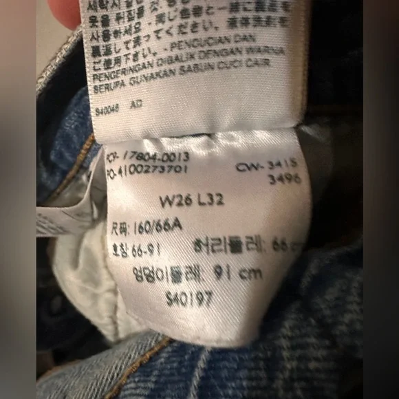 Levi’s concealed button fly jeans size 26 - Picture 4 of 5